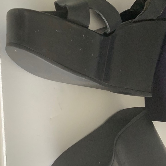 Black Wedge Prada Sandal - Picture 2 of 13